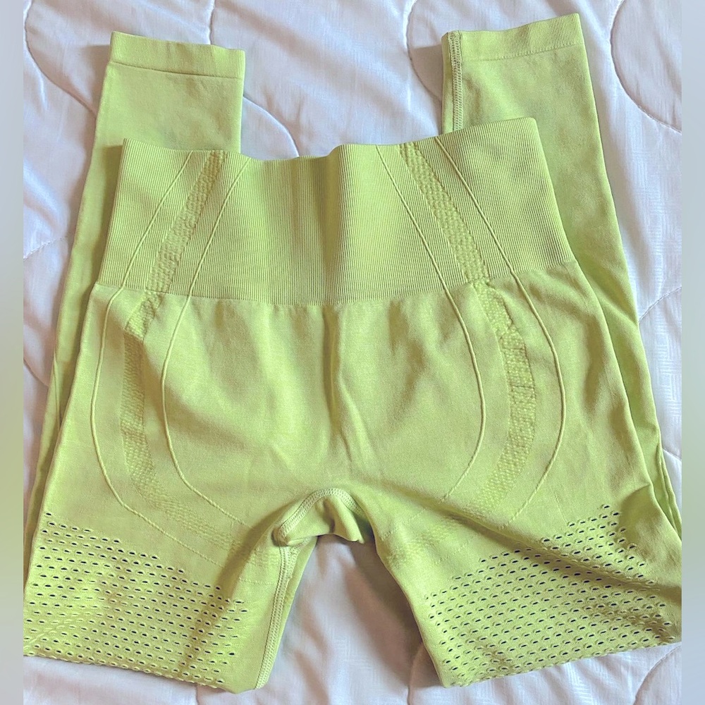yellow workout leggings